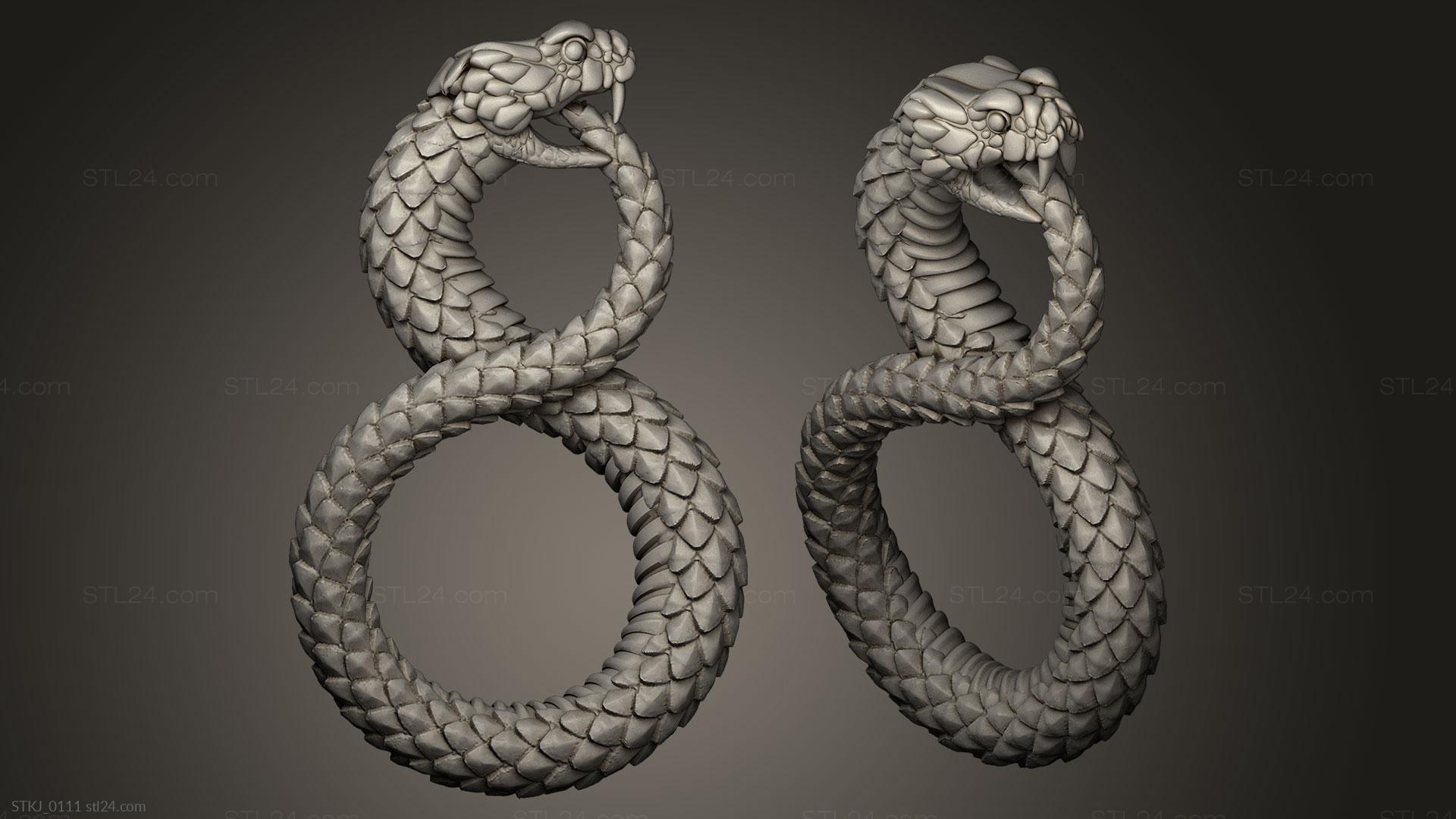 Animal figurines - Snake cobra, STKJ_0631. 3D stl model for CNC